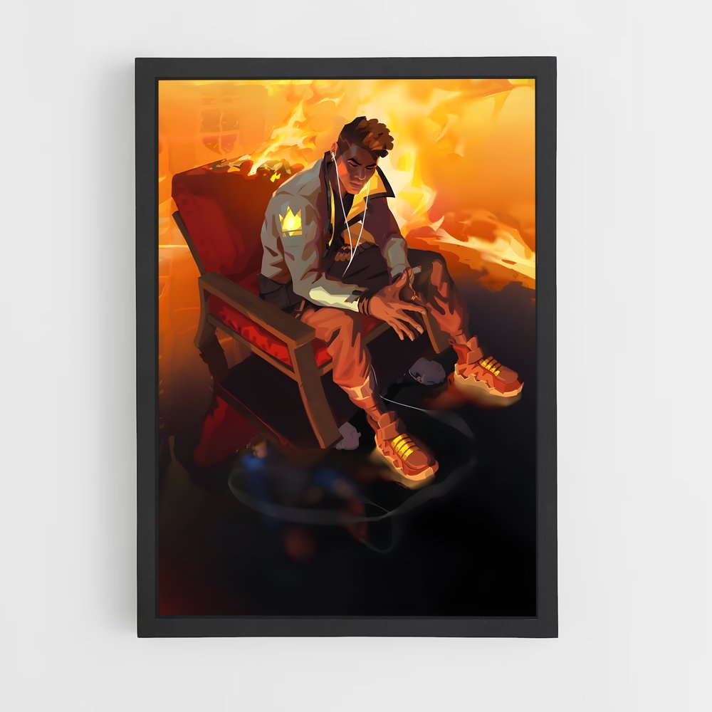 Poster Phoenix au Coeur des Flammes – affiche Valorant (vue 2)